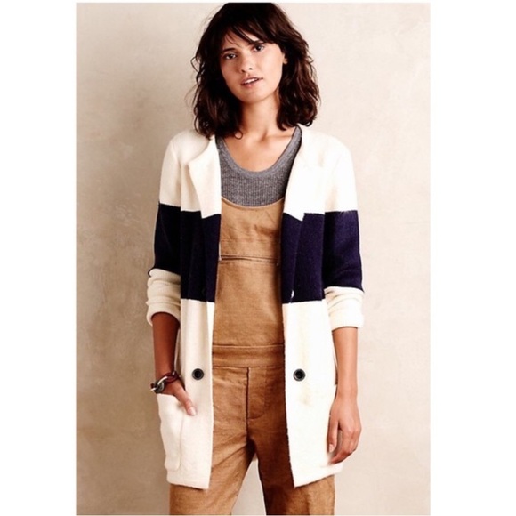 Anthropologie La Fee Verte Color Block Cardigan Size Small - Picture 1 of 8